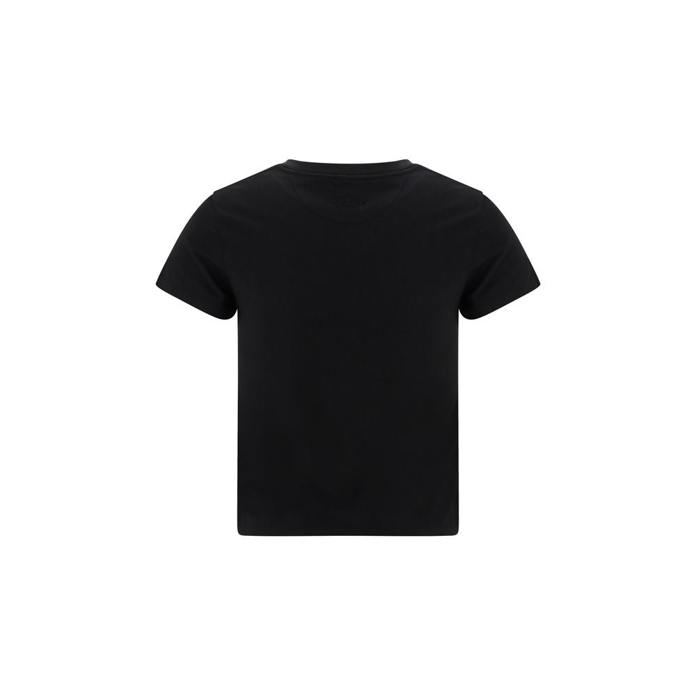T-Shirt by Kenzo for women in cotton black & signature showcases a unassuming silhouette, artfully detailed with a refined and unassuming for a sophisticated, contemporary look.