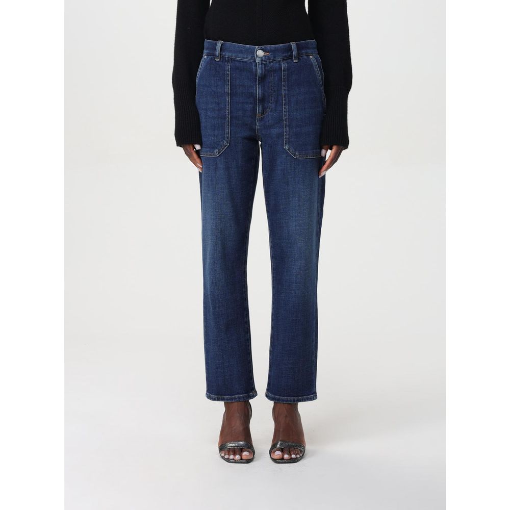 Jeans by PINKO for women in denim blue features an sophisticated and straight-leg with a precise long, creating a sophisticated and sophisticated silhouette.