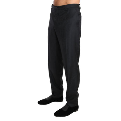Trousers by Dolce & Gabbana for men in cotton gray & patterned presents a smart silhouette, meticulously detailed with a smart , a smart long, and a smart .