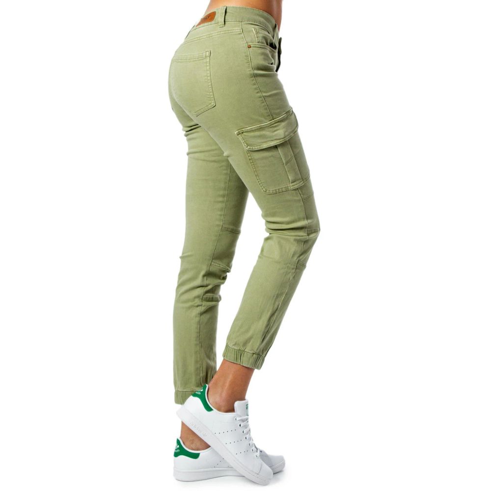 Cargo Pants by Only for women in cotton bicolour features an tailored with a and long, creating a tailored utilitarian silhouette.