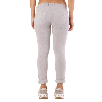 Trousers by Met for women in cotton gray features a artisanal silhouette, showcasing a sophisticated skinny with a long and for a artisanal finish.