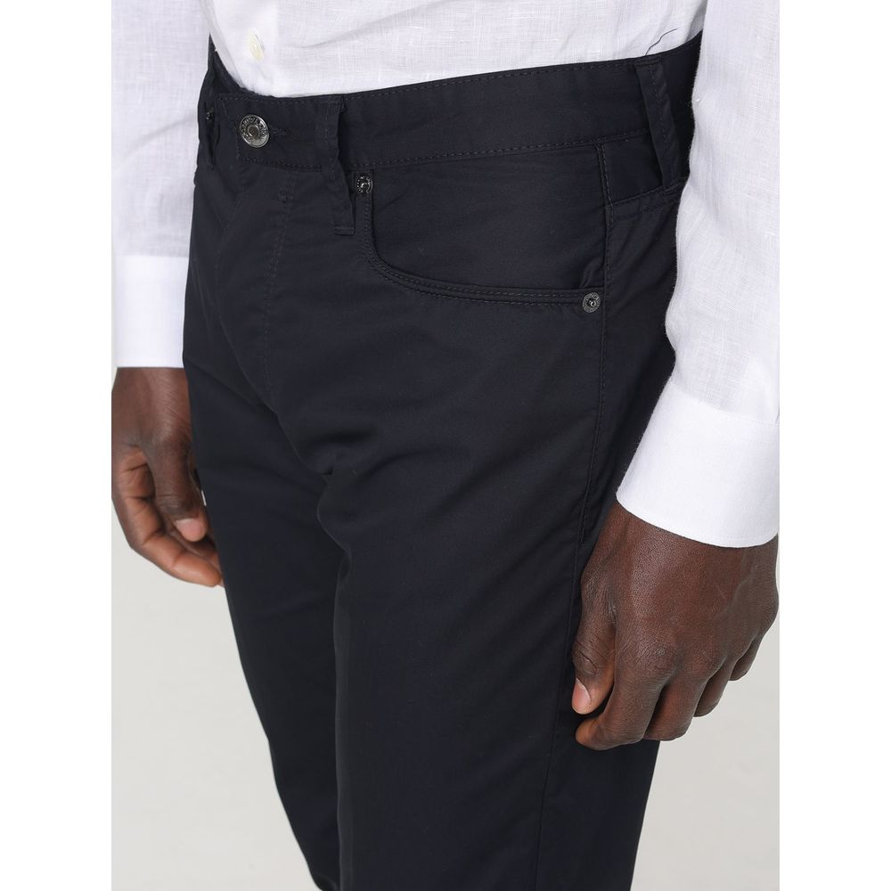 Casual Pants by Emporio Armani for men in cotton blue features an sophisticated and with a precise long, creating a sophisticated and sophisticated silhouette.