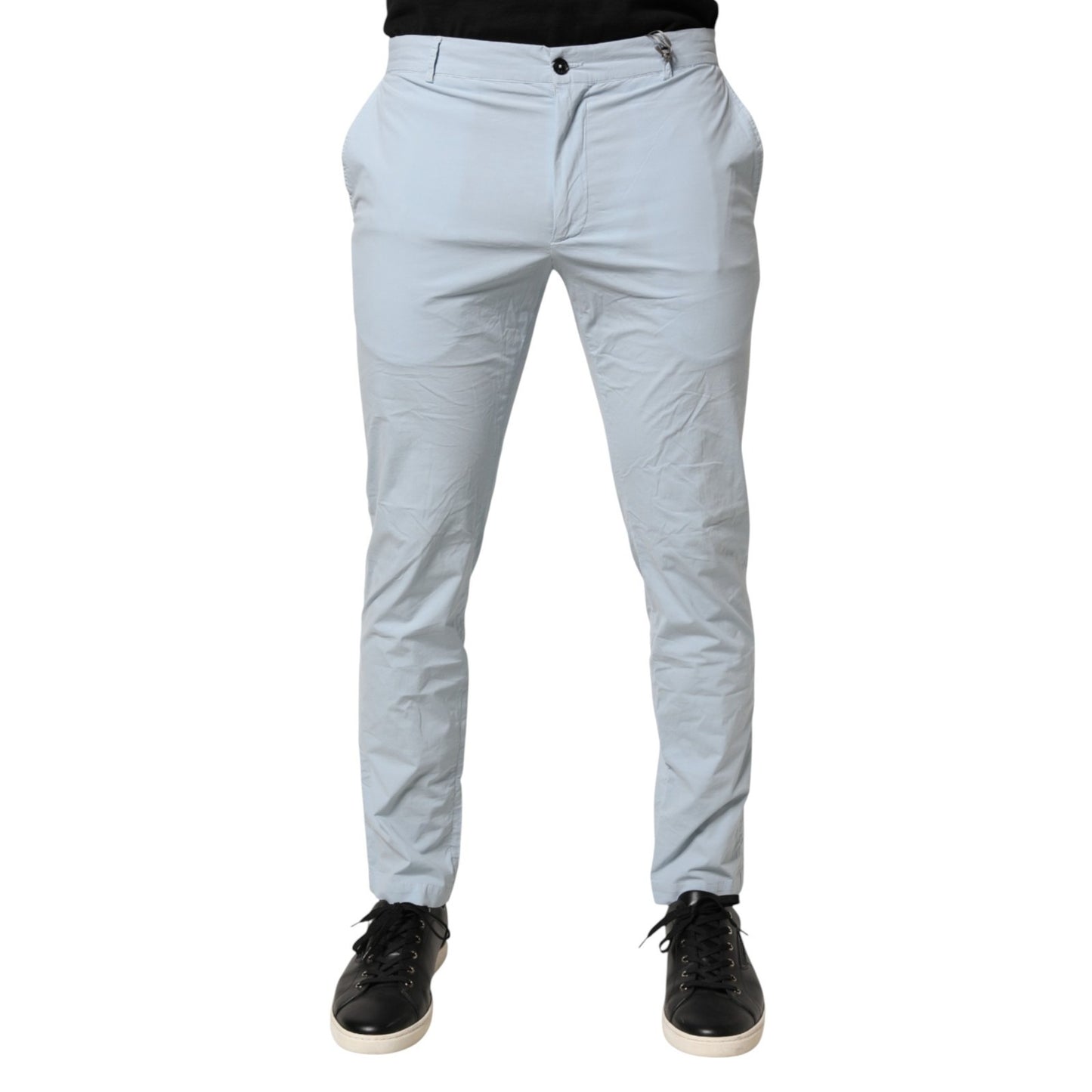 Daniele Alessandrini Light Blue Skinny Dress Trouser Pants
