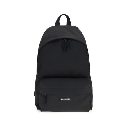 Backpack by Balenciaga for men in polyamide & polyester black & signature showcases a urban-chic Explorer Polyamide & Polyester Backpack design, featuring a secure with urban-chic and versatile backpack-strap & adjustable-strap.