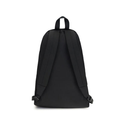 Backpack by Balenciaga for men in polyamide & polyester black & signature showcases an architectural Explorer Polyamide & Polyester Backpack design, featuring a secure , ample , and architectural backpack-strap & adjustable-strap for a sophisticated look.