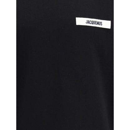Sweatshirt Hoodie by Jacquemus for men in cotton black & signature features a edgy silhouette, detailed with a edgy and for a refined finish.