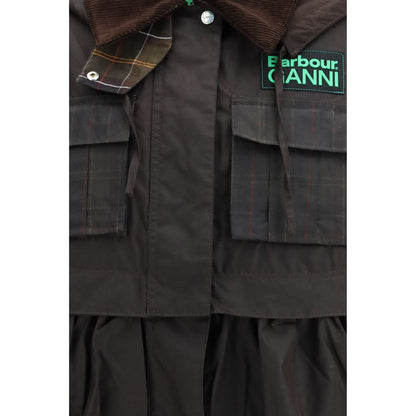 Overcoat by Barbour for women in cotton polyester brown & tartan features an voluminous silhouette, showcasing distinct and a voluminous for a truly voluminous aesthetic.
