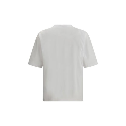 T-Shirt by Dsquared² for men in cotton white & monogram showcases a dramatic silhouette, elegantly detailed with a dramatic crew neckline and for a truly dramatic finish.