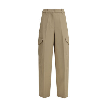 Cargo Pants by Givenchy for women in wool cotton beige features an tailored regular-fit with a and long, creating a tailored utilitarian silhouette.