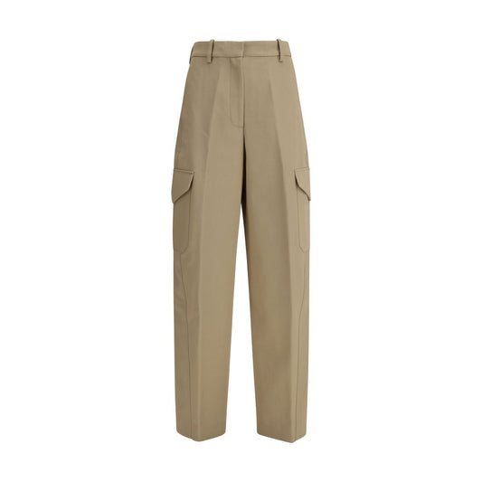 Cargo Pants by Givenchy for women in wool cotton beige features an tailored regular-fit with a and long, creating a tailored utilitarian silhouette.