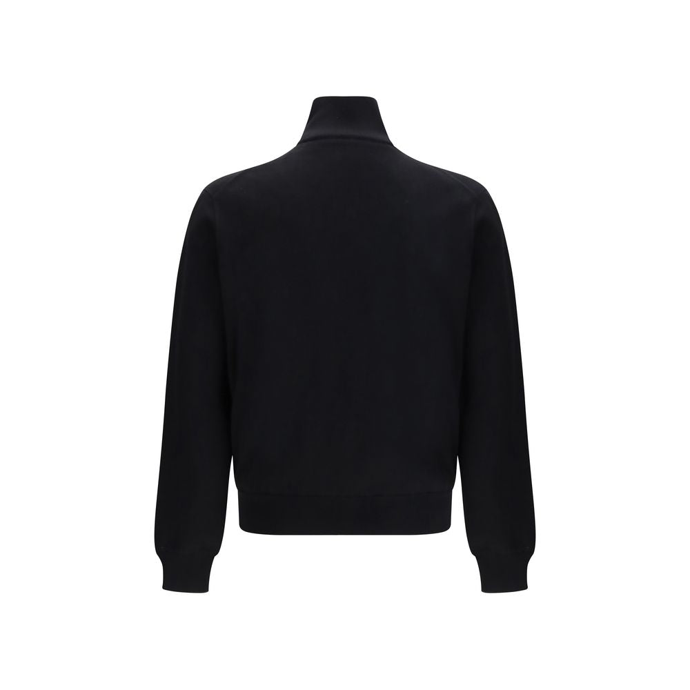 This Bomber Jacket by Prada for men in virgin wool & polyamide black & signature exhibits a edgy silhouette, meticulously detailed with functional pockets and a edgy stand-collar neckline for a edgy finish.
