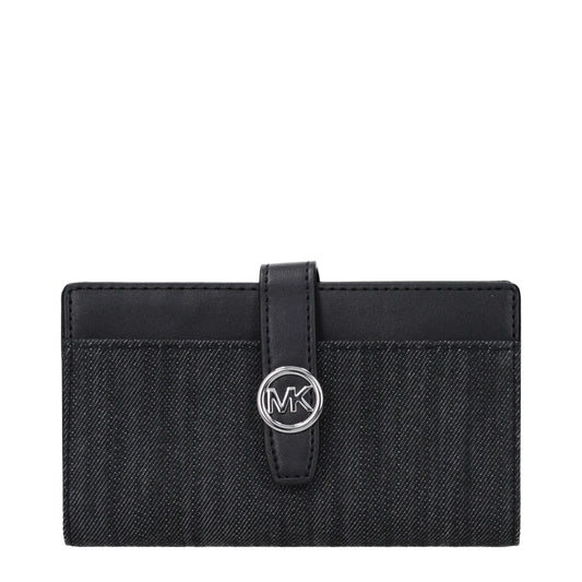 Wallet by Michael Kors for women in fabric black features a streamlined silhouette, showcasing the streamlined Fabric Wallet design with sophisticated for a premium look.