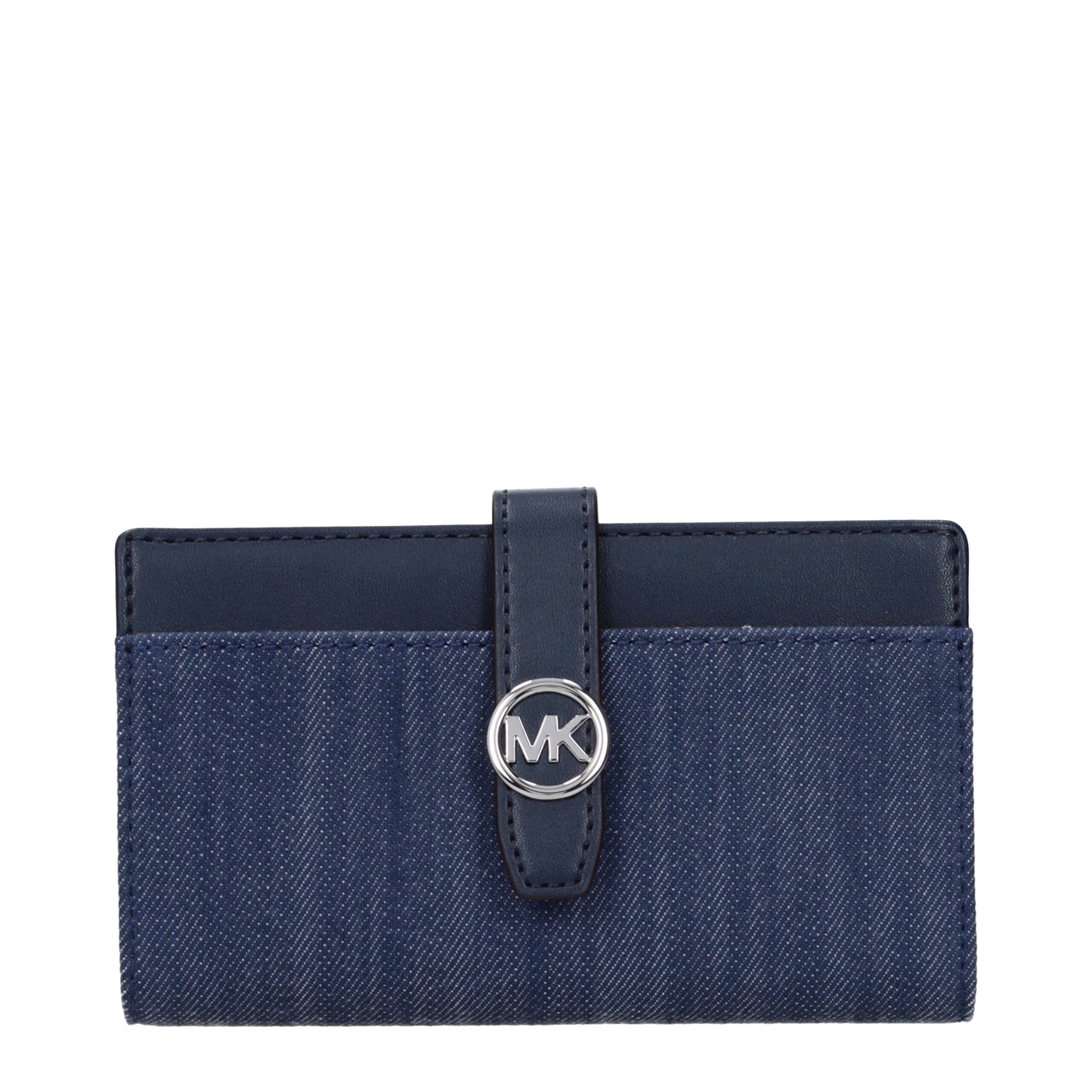 Wallet by Michael Kors for women in fabric blue showcases a refined silhouette, artfully capturing the essence of the refined Fabric Wallet design with functional .
