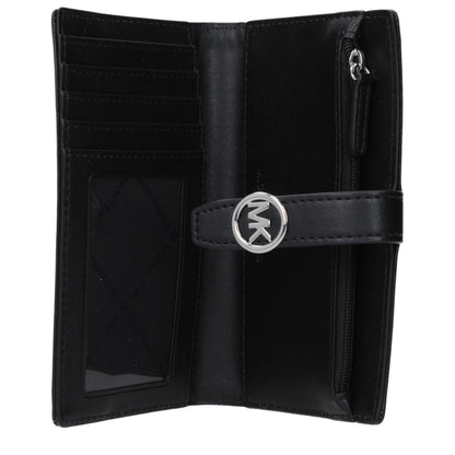 Wallet by Michael Kors for women in fabric black presents a streamlined silhouette, showcasing the sophisticated design of the Fabric Wallet collection with functional .