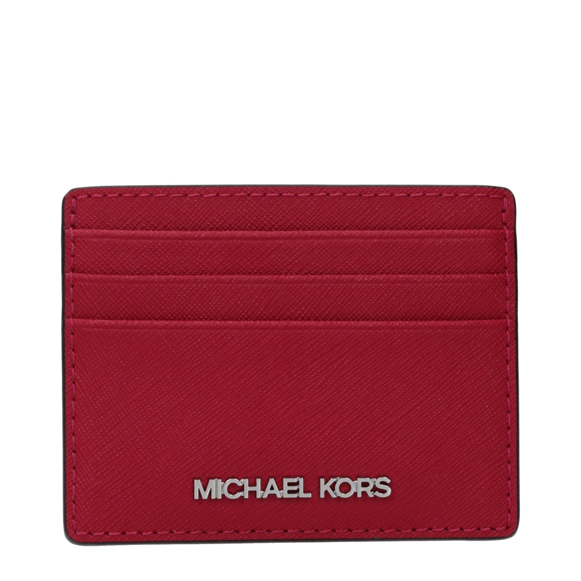 Cardholder Card Case by Michael Kors for women in leather red showcases a couture-grade silhouette from the Leather Cardholder Card Case collection, highlighting functional card-organization for a couture-grade finish.