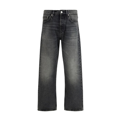 Jeans by Sunflower for men in cotton denim twill black & signature features an refined tailoring silhouette, showcasing a premium relaxed-fit, wide & oversized with a and long cut for a refined tailoring look.