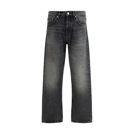 Jeans by Sunflower for men in cotton denim twill black & signature features an refined tailoring silhouette, showcasing a premium relaxed-fit, wide & oversized with a and long cut for a refined tailoring look.
