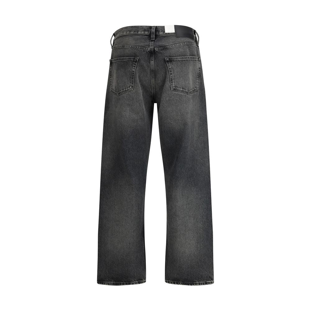 Jeans by Sunflower for men in cotton denim twill black & signature features a refined silhouette with a refined relaxed-fit, wide & oversized, defined by a and a refined long for a refined finish.
