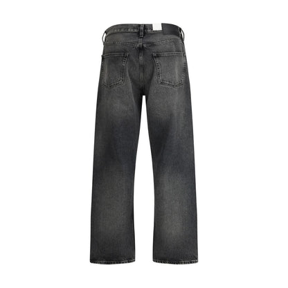 Jeans by Sunflower for men in cotton denim twill black & signature features a refined silhouette with a refined relaxed-fit, wide & oversized, defined by a and a refined long for a refined finish.