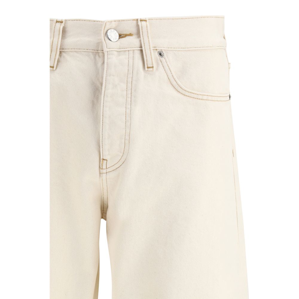 Jeans by Sunflower for men in denim cotton cream, gray, white & signature features a refined silhouette with a refined relaxed-fit & oversized, defined by a and a refined long for a refined finish.