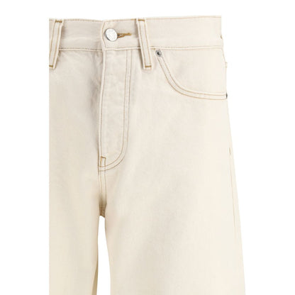 Jeans by Sunflower for men in denim cotton cream, gray, white & signature features a refined silhouette with a refined relaxed-fit & oversized, defined by a and a refined long for a refined finish.