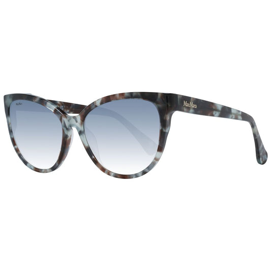 Sunglasses by Max Mara for women in plastic multicolor features an lustrous full-rim cat-eye frame design with multicolor coloured frame detailing and mirrored category-2-medium-tint lens for a lustrous aesthetic.