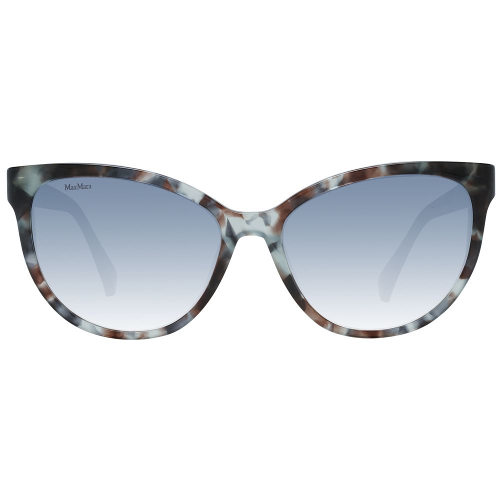 Sunglasses by Max Mara for women in plastic and multicolor featuring an opulent full-rim cat-eye frame design with a sophisticated multicolor coloured frame finish and high-performance mirrored category-2-medium-tint lens.