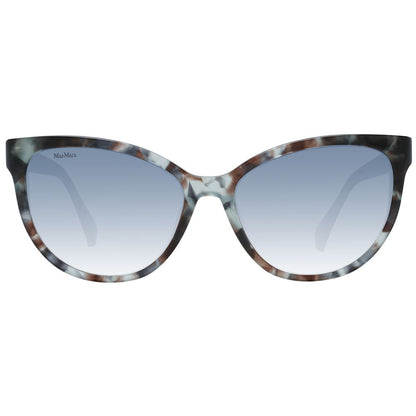 Sunglasses by Max Mara for women in plastic and multicolor featuring an opulent full-rim cat-eye frame design with a sophisticated multicolor coloured frame finish and high-performance mirrored category-2-medium-tint lens.