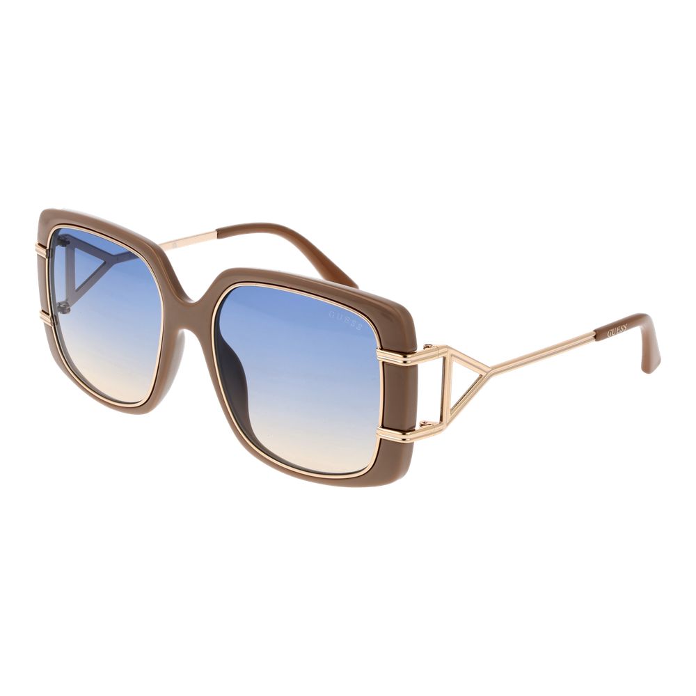 Guess Square Medium Tint Gradient Metal Sunglasses - Gradient Blue Brown