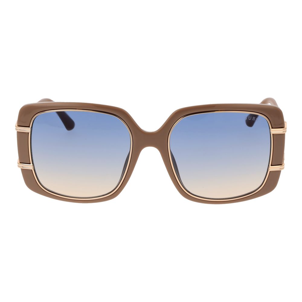 Guess Square Medium Tint Gradient Metal Sunglasses - Gradient Blue Brown