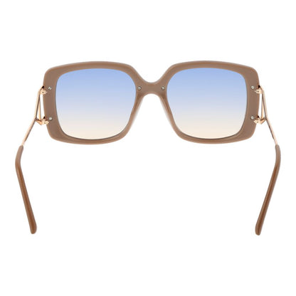 Guess Square Medium Tint Gradient Metal Sunglasses - Gradient Blue Brown