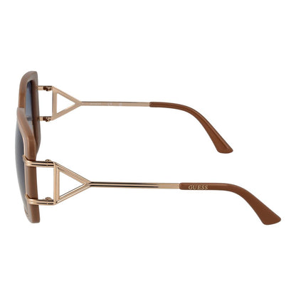 Guess Square Medium Tint Gradient Metal Sunglasses - Gradient Blue Brown