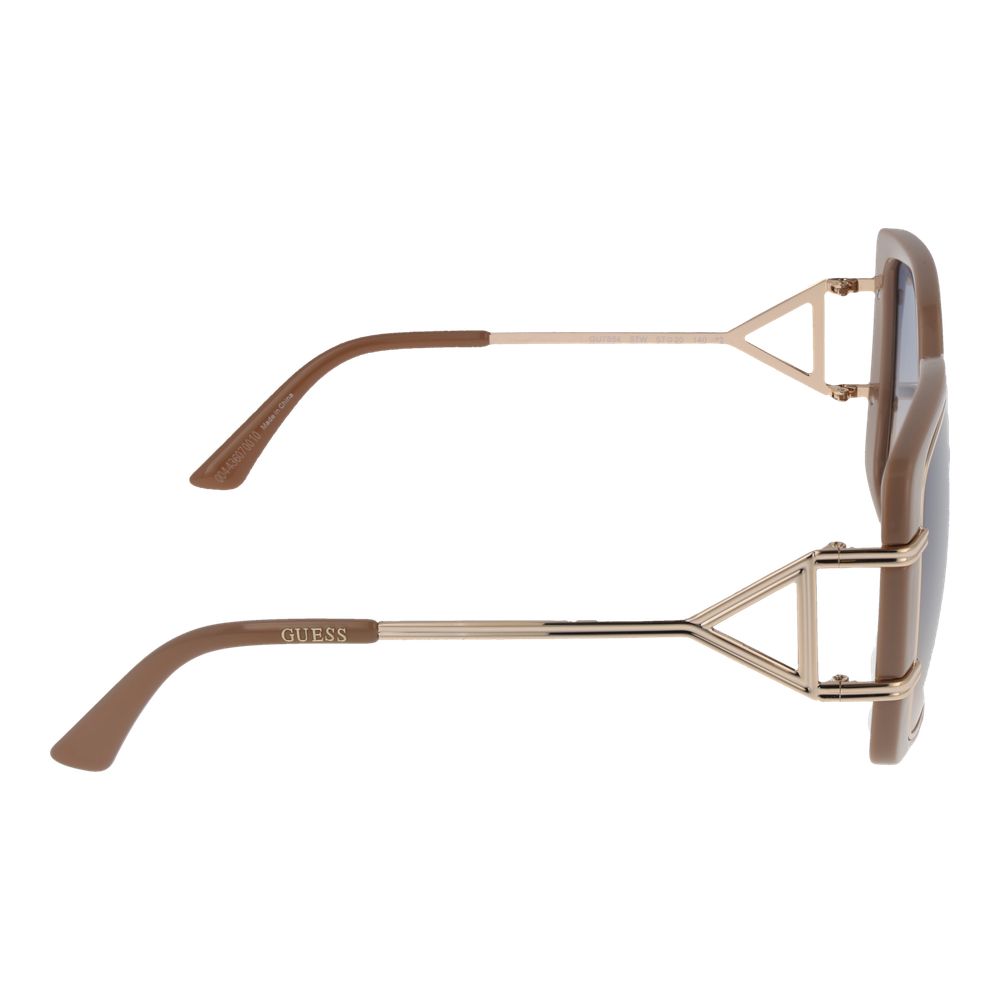 Guess Square Medium Tint Gradient Metal Sunglasses - Gradient Blue Brown
