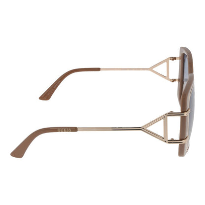Guess Square Medium Tint Gradient Metal Sunglasses - Gradient Blue Brown