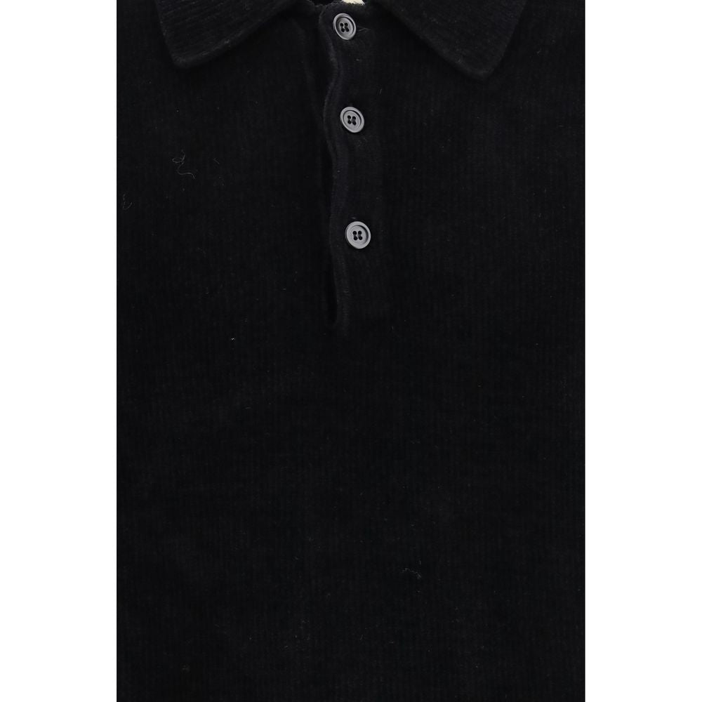 Polo Shirt by Sunflower for men in cotton black presents a crisp silhouette, artfully detailed with a crisp and crisp .