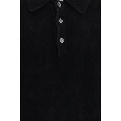 Polo Shirt by Sunflower for men in cotton black presents a crisp silhouette, artfully detailed with a crisp and crisp .