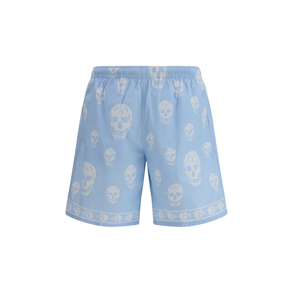 Swim Shorts by Alexander McQueen for men in polyamide light-blue & print features a magnificent design, channeling the luxury vibe of Skull Men's Polyamide Swim Shorts.