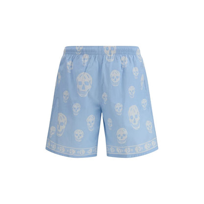 Swim Shorts by Alexander McQueen for men in polyamide light-blue & print features a magnificent design, channeling the luxury vibe of Skull Men's Polyamide Swim Shorts.
