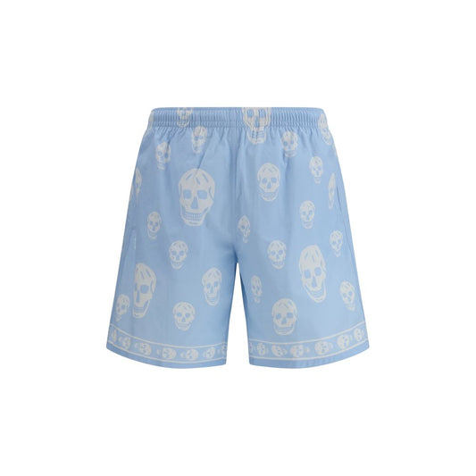 Swim Shorts by Alexander McQueen for men in polyamide light-blue & print features a magnificent design, channeling the luxury vibe of Skull Men's Polyamide Swim Shorts.
