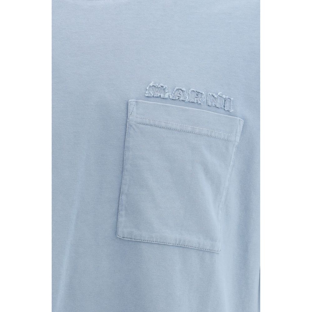 T-Shirt by Marni for men in cotton light-blue showcases a chic silhouette, artfully detailed with a chic and for a chic finish.