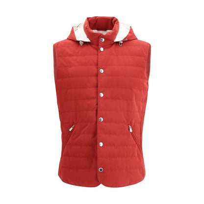 Vest by Brunello Cucinelli for men in polyamide & polyester multicolor features a stylish silhouette, showcasing distinct thermal and a refined for a truly stylish finish.