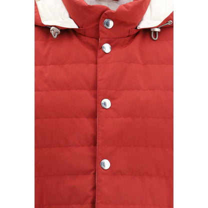 Vest by Brunello Cucinelli for men in polyamide & polyester multicolor features an contemporary silhouette, showcasing refined thermal and a contemporary for a sophisticated layered look.