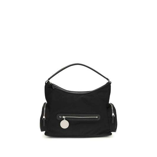Shoulder Bag by Stella McCartney for women in nylon black features a distinguished silhouette, showcasing a secure and distinguished with versatile shoulder-strap for a distinguished finish.