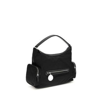 Shoulder Bag by Stella McCartney for women in nylon black presents a versatile silhouette, showcasing a secure and versatile with versatile shoulder-strap for a sophisticated look.