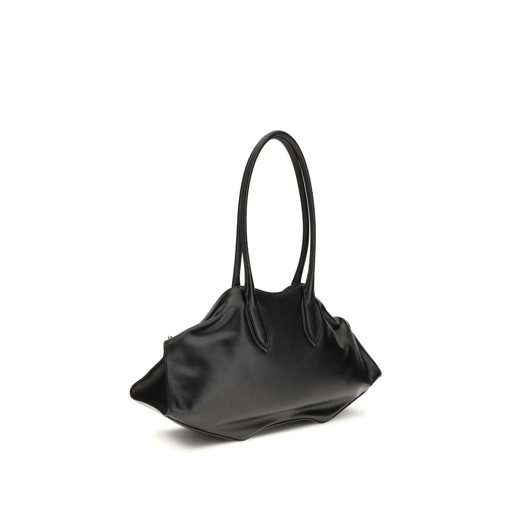 Shoulder Bag by Alexander McQueen for women in bos taurus calfskin nappa leather black features a effortless sophistication silhouette, secured by a with ample and versatile shoulder-strap & handle for a effortless sophistication finish.