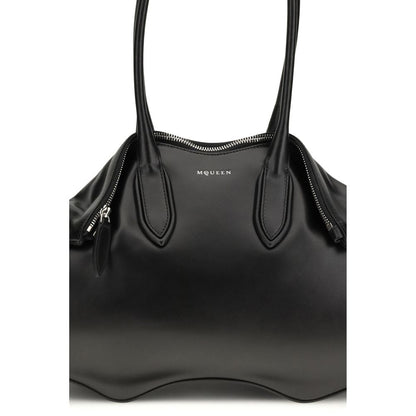 Shoulder Bag by Alexander McQueen for women in bos taurus calfskin nappa leather black showcases a enviable silhouette, artfully detailed with a secure , organized , and versatile shoulder-strap & handle for a enviable look.