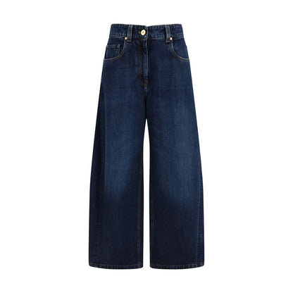 Jeans by Brunello Cucinelli for women in denim cotton blue features an sartorial regular-fit and long with a cut for a sartorial finish.