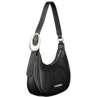 Handbag by Mario Valentino for women in polyurethane black & signature presents a ornamental silhouette, showcasing a secure zipper, ample internal-pockets, and versatile adjustable-strap & handle for a ornamental finish.