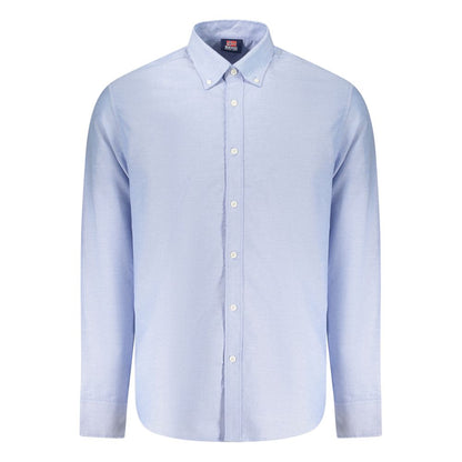 Dress Shirt by Norway 1963 for men in cotton azzurro showcases a sublime silhouette, artfully detailed with a sublime button-down-collar neckline and long-sleeve for a sophisticated, sublime finish.