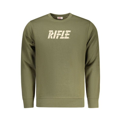 Sweatshirt by Rifle for men in cotton polyester green & print features an exquisite silhouette, showcasing and crew neckline details for a exquisite look.